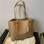 Soft Leather Large Capacity Tote Bag