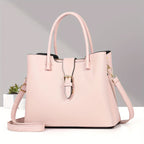 New Lightweight Pure Color Shoulder Women's Bag Casual Versatile Tote Handbag European and American Retro