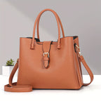 New Lightweight Pure Color Shoulder Women's Bag Casual Versatile Tote Handbag European and American Retro