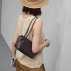 Mini Sheepskin Tote Bag with Long Handle