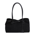 Retro Suede Satchel Bowling Bag for Women