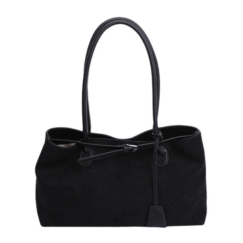 Retro Suede Satchel Bowling Bag for Women