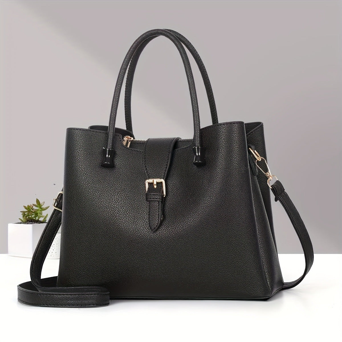 New Lightweight Pure Color Shoulder Women's Bag Casual Versatile Tote Handbag European and American Retro