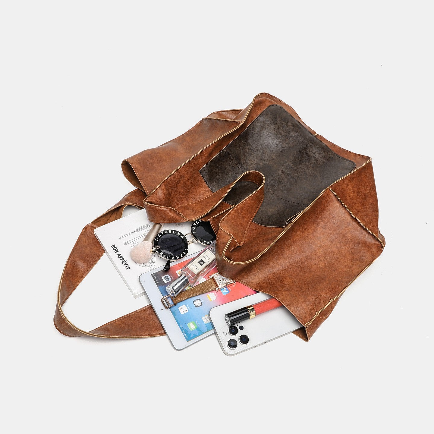 Retro Soft Leather Tote Bag