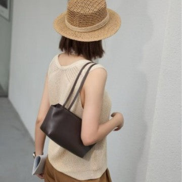 Mini Sheepskin Tote Bag with Long Handle