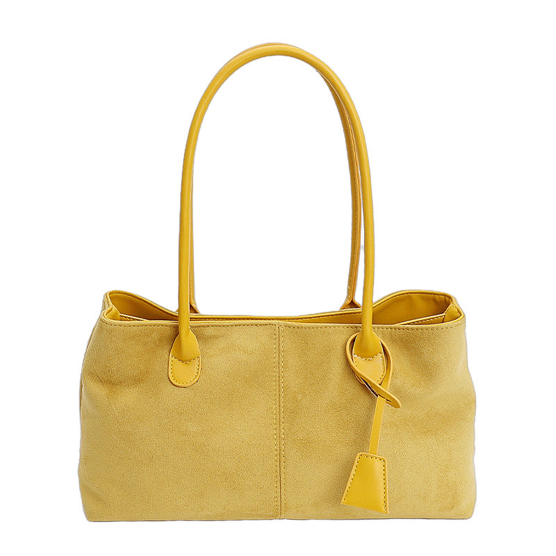 Retro Suede Satchel Bowling Bag for Women