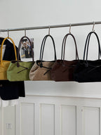 Retro Suede Satchel Bowling Bag for Women