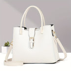 New Lightweight Pure Color Shoulder Women's Bag Casual Versatile Tote Handbag European and American Retro