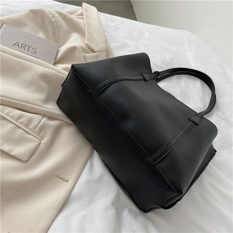 Soft Leather Large Capacity Tote Bag
