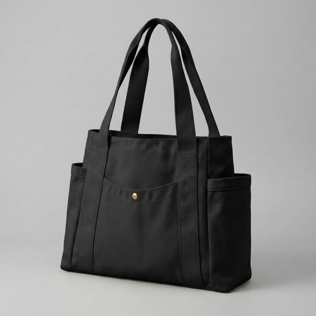 Bolso Shopper Tote de Lona Grande para Trabajo, Oficina y Diario