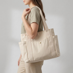 Bolso Shopper Tote de Lona Grande para Trabajo, Oficina y Diario