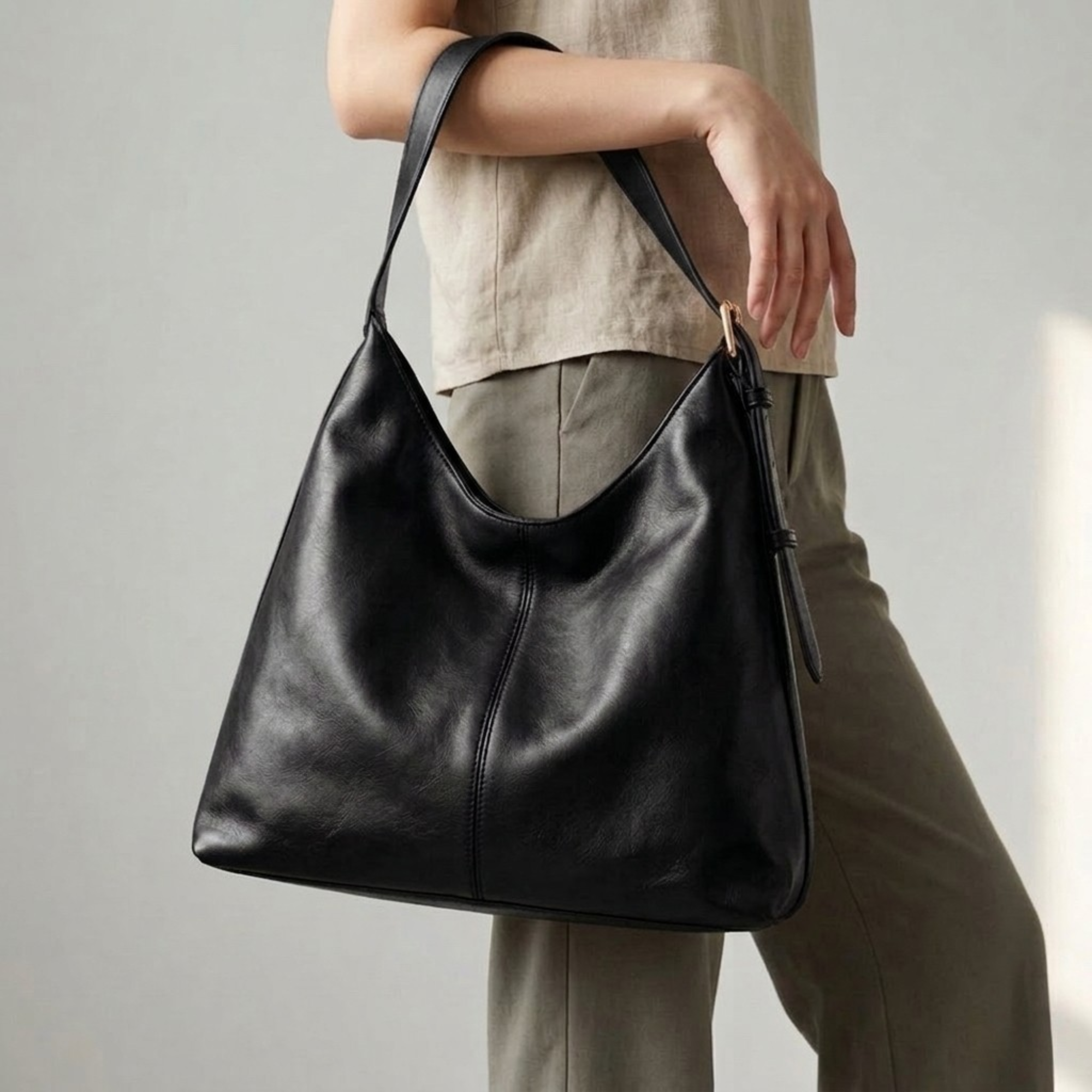 Bolso Hobo de Hombro Mujer de Piel Estilo Retro Gran Capacidad