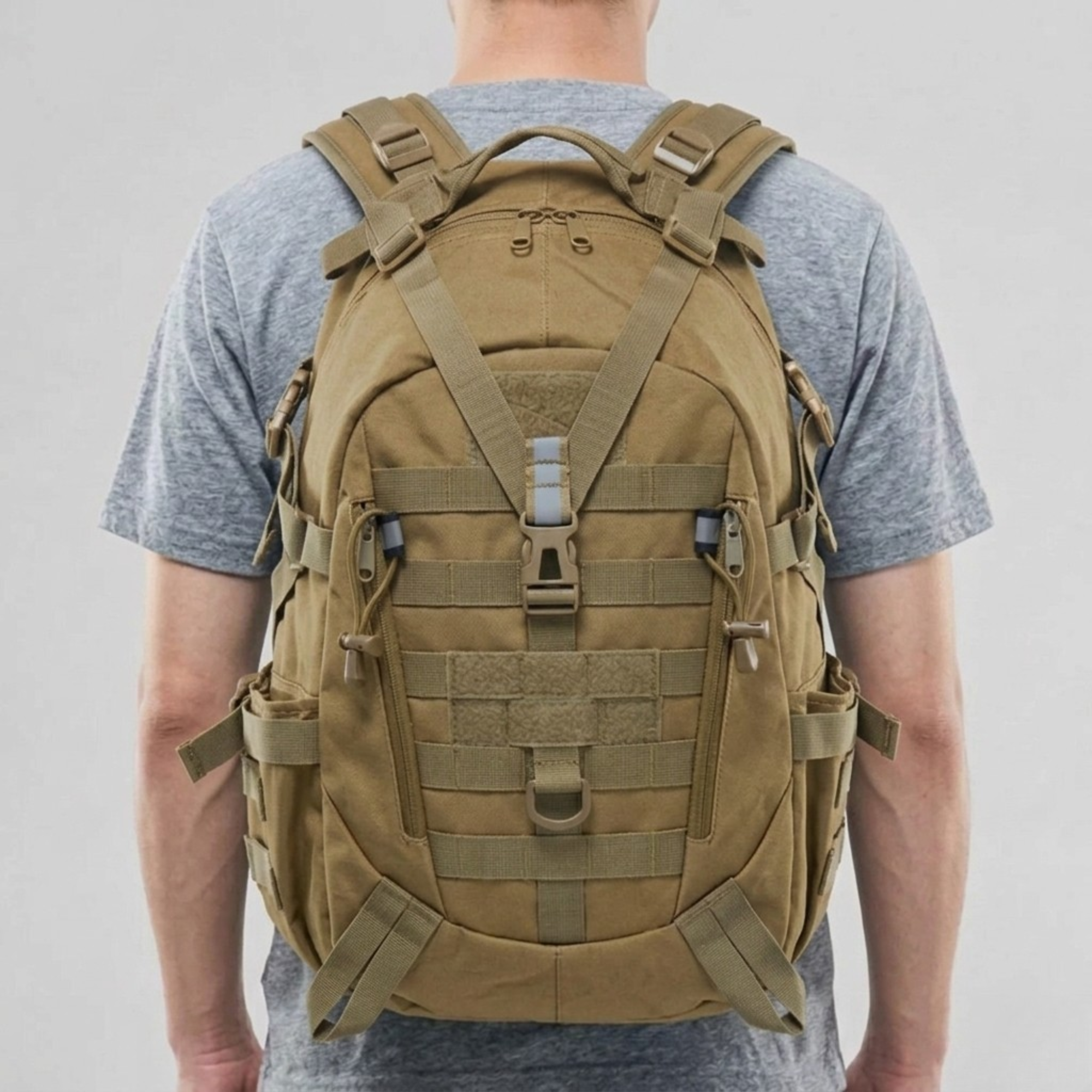 Mochila Táctica Militar Molle Impermeable de Senderismo y Airsoft