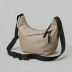 Bolso Mini de Nylon con Bandolera Media Luna para Gym y Diario