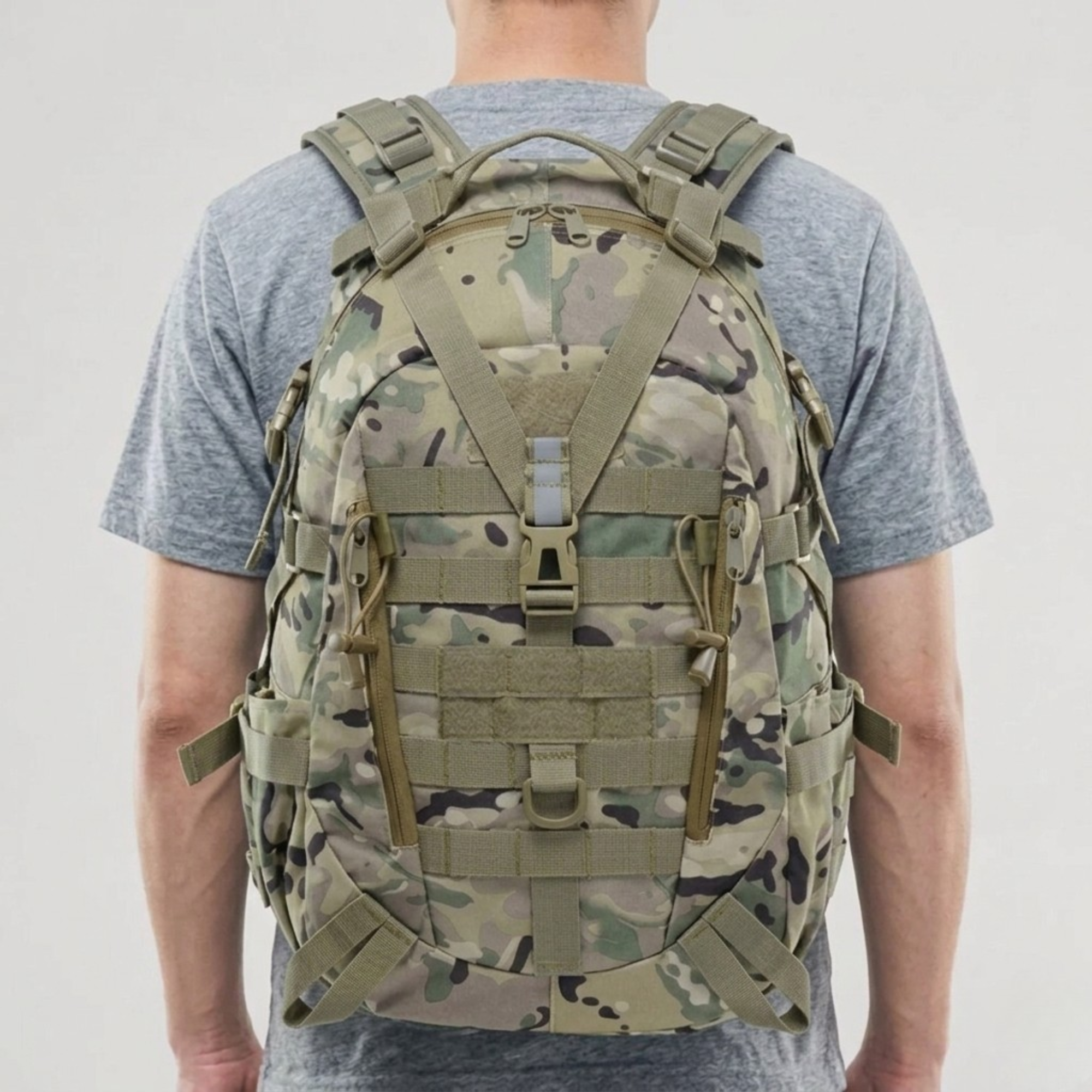 Mochila Táctica Militar Molle Impermeable de Senderismo y Airsoft
