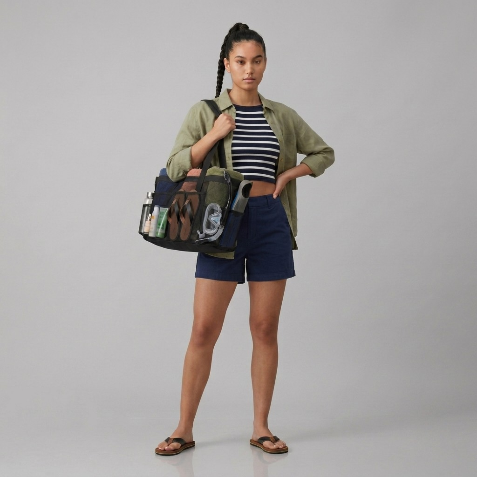 Bolsa de Playa de Malla Antiarena XL Plegable