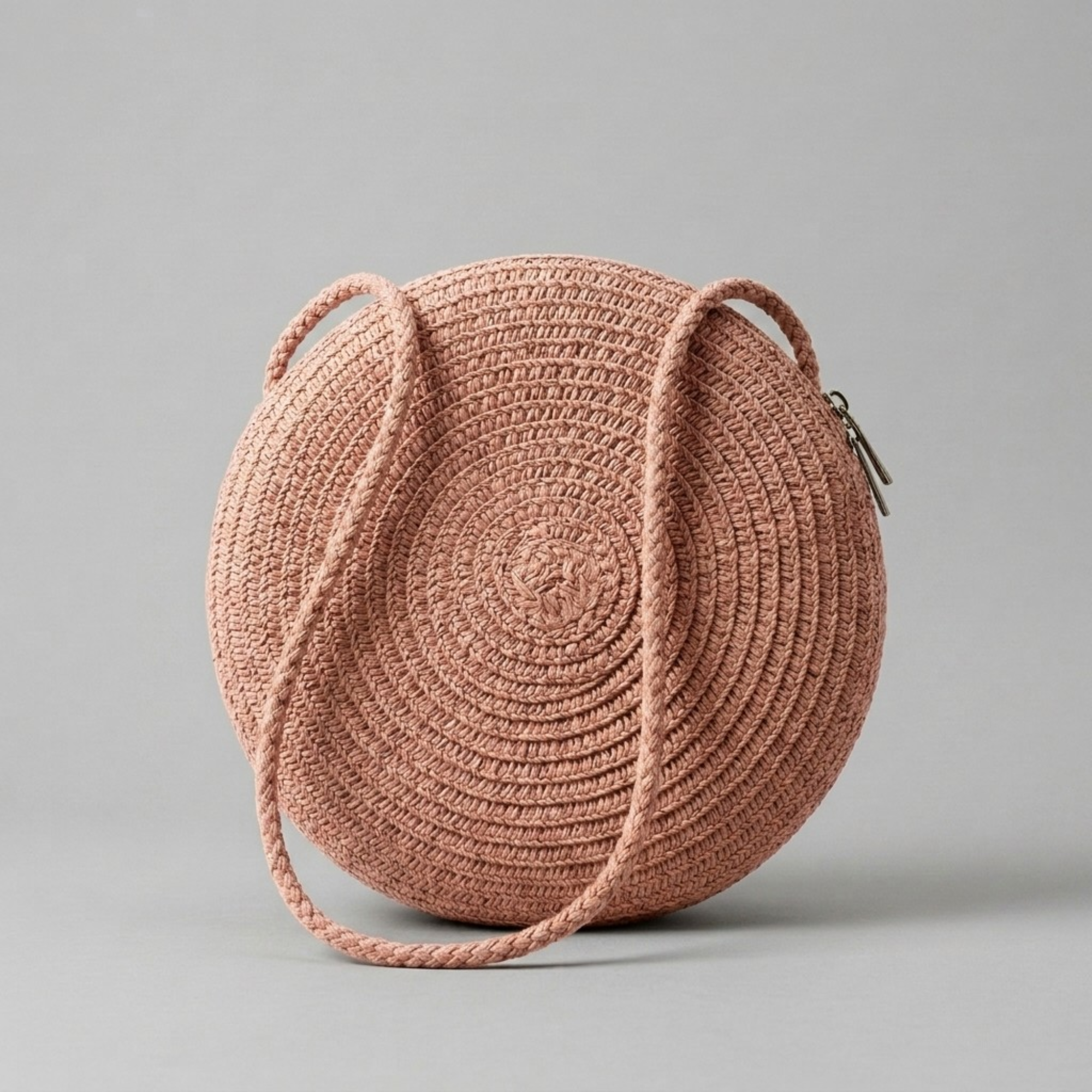 Bolso de Paja Redondo de Playa Bohemio