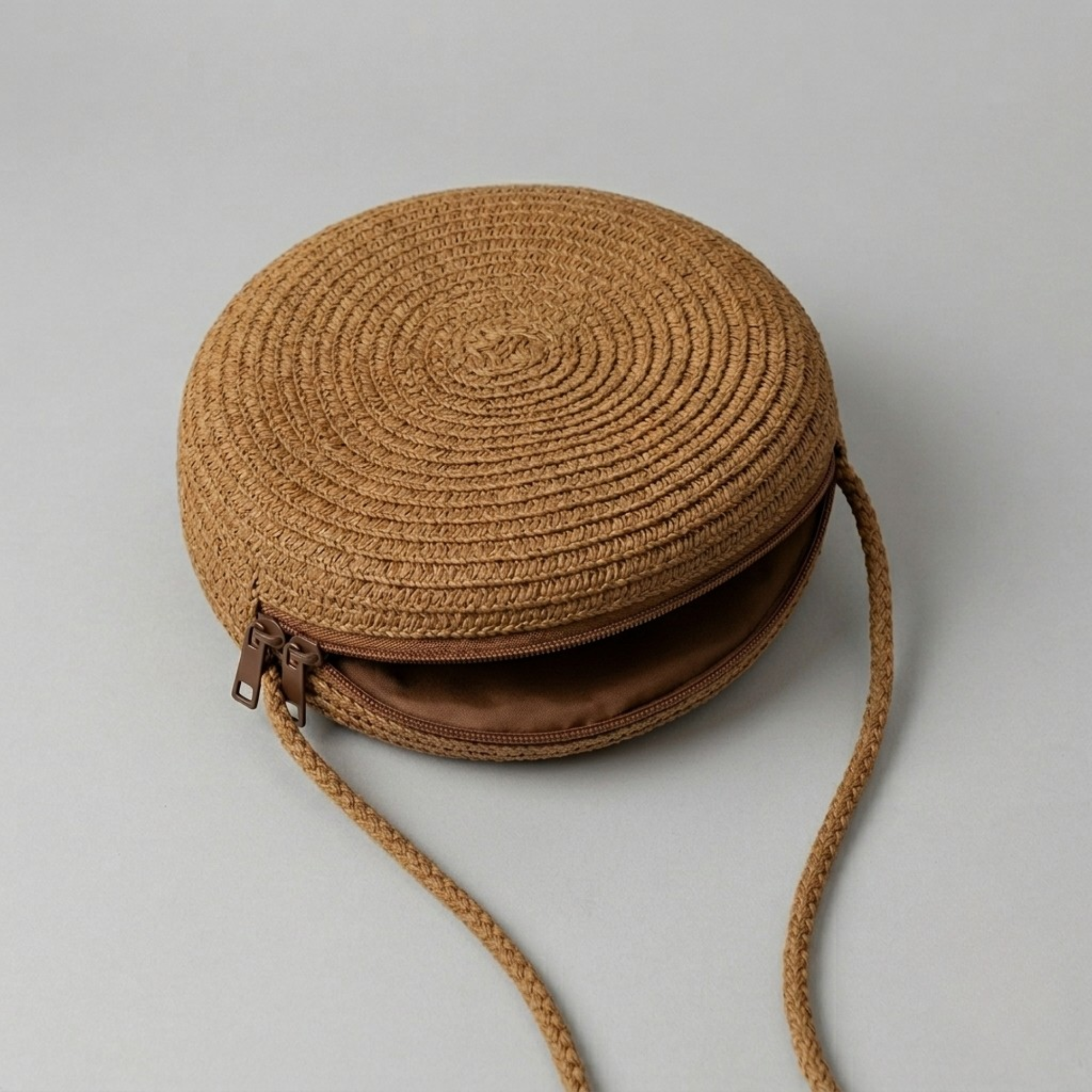 Bolso de Paja Redondo de Playa Bohemio