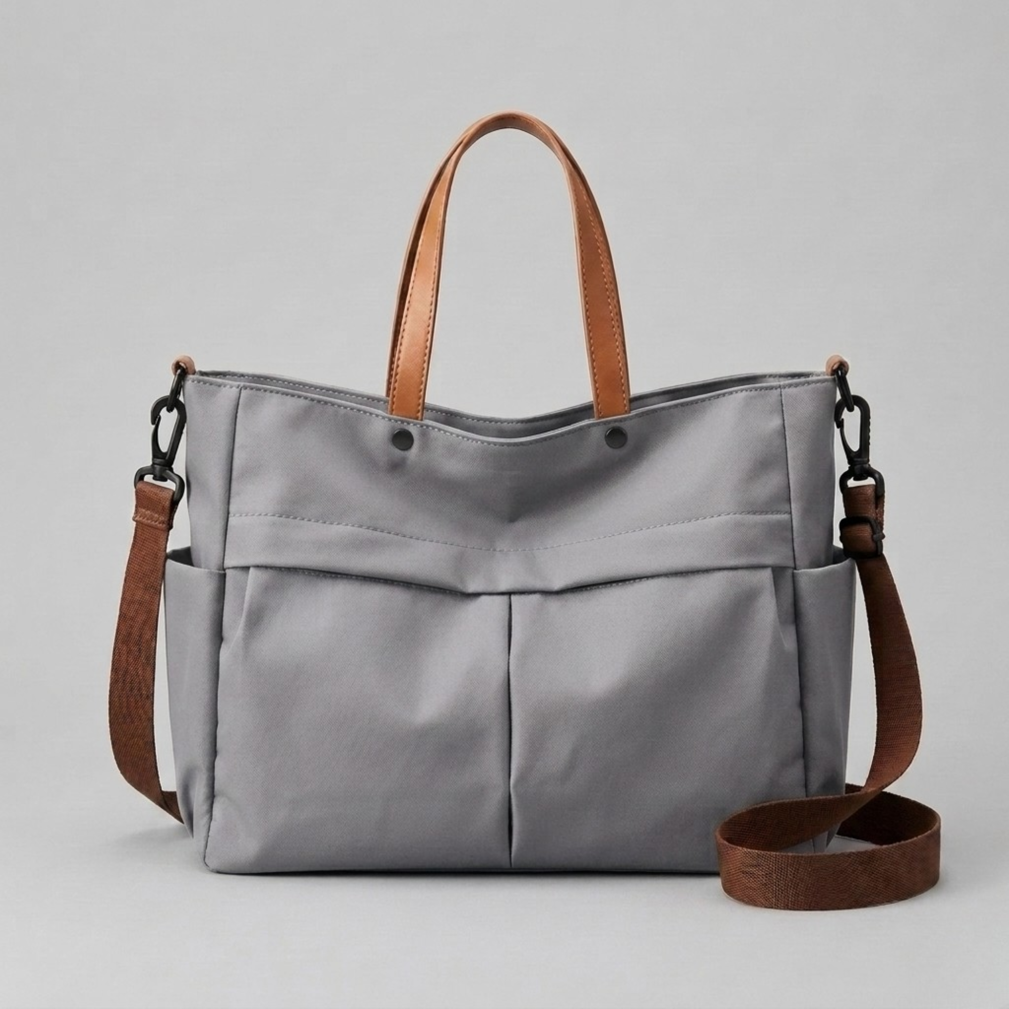 Bolso Tote de Nylon de Hombro con Bolsillos Gran Capacidad para Trabajo y Uso Diario