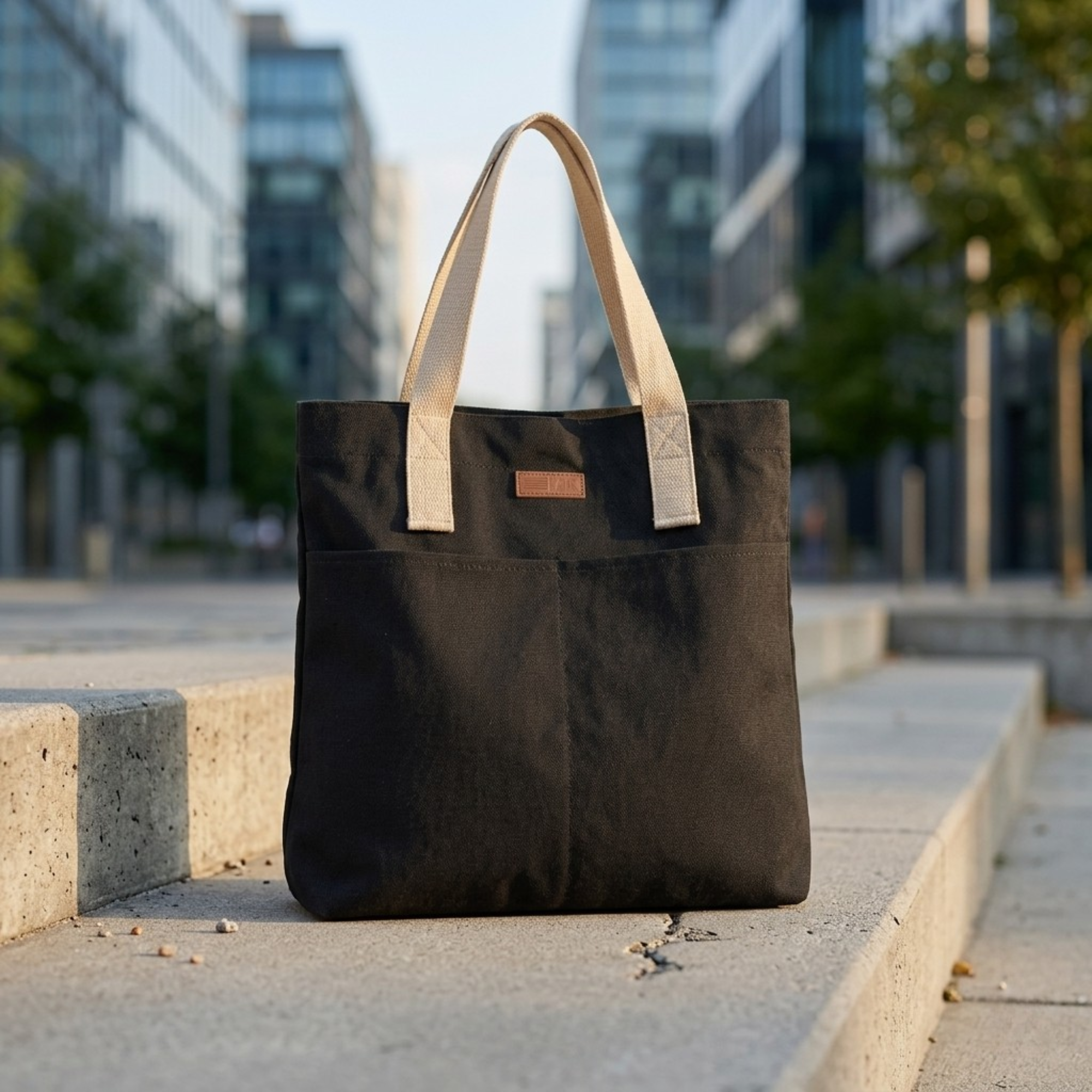 Bolso Tote de Lona de Hombro Casual Unisex para Trabajo y Uso Diario