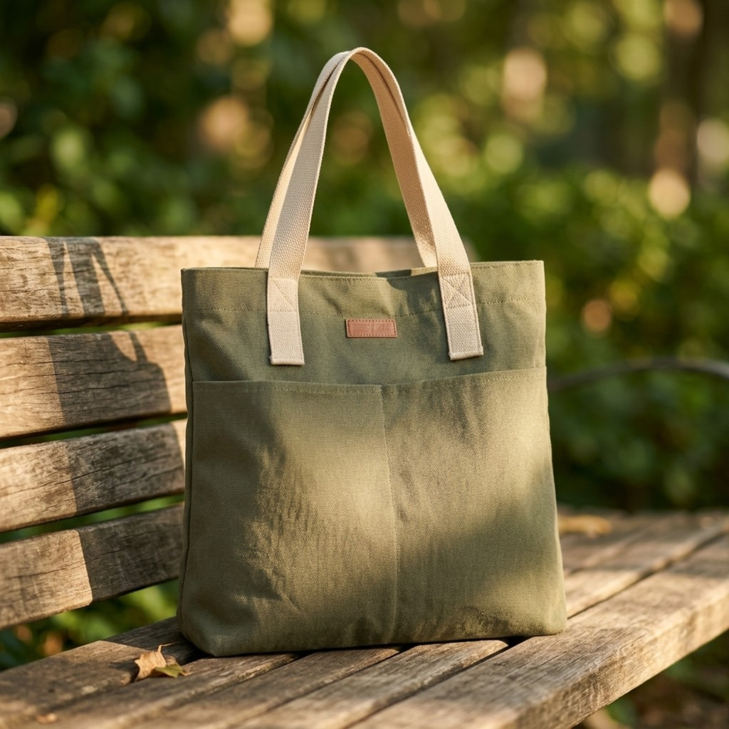 Bolso Tote de Lona de Hombro Casual Unisex de Trabajo y Diario