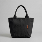 Bolso Tote de Lona Mujer Pequeño con Bolsillo Exterior y Asa