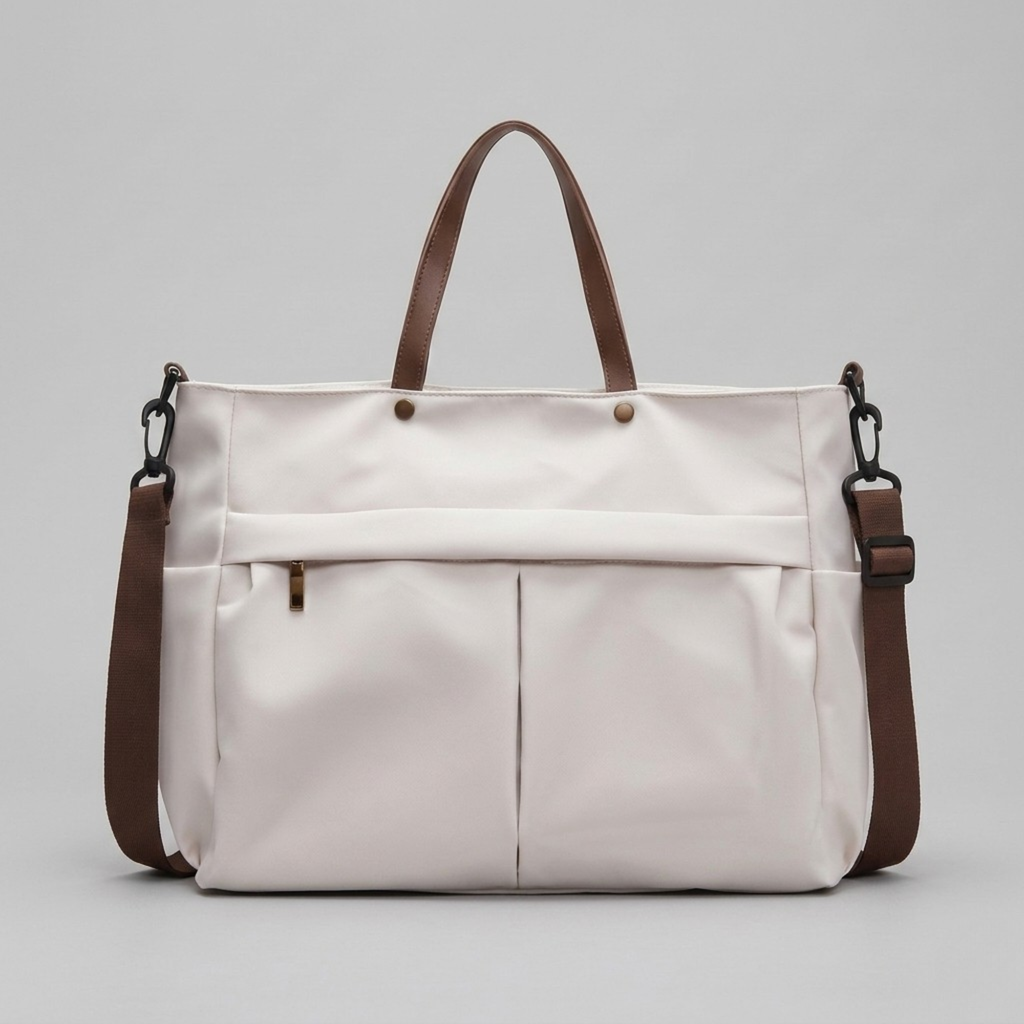 Bolso Tote de Nylon de Hombro con Bolsillos Gran Capacidad