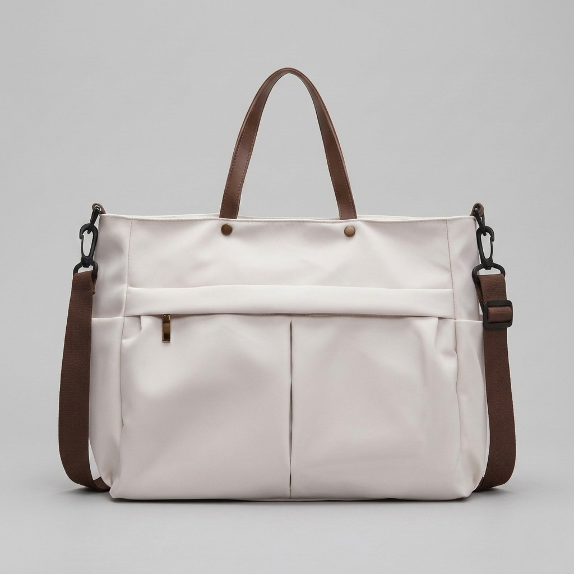 Bolso Tote de Nylon de Hombro con Bolsillos Gran Capacidad para Trabajo y Uso Diario
