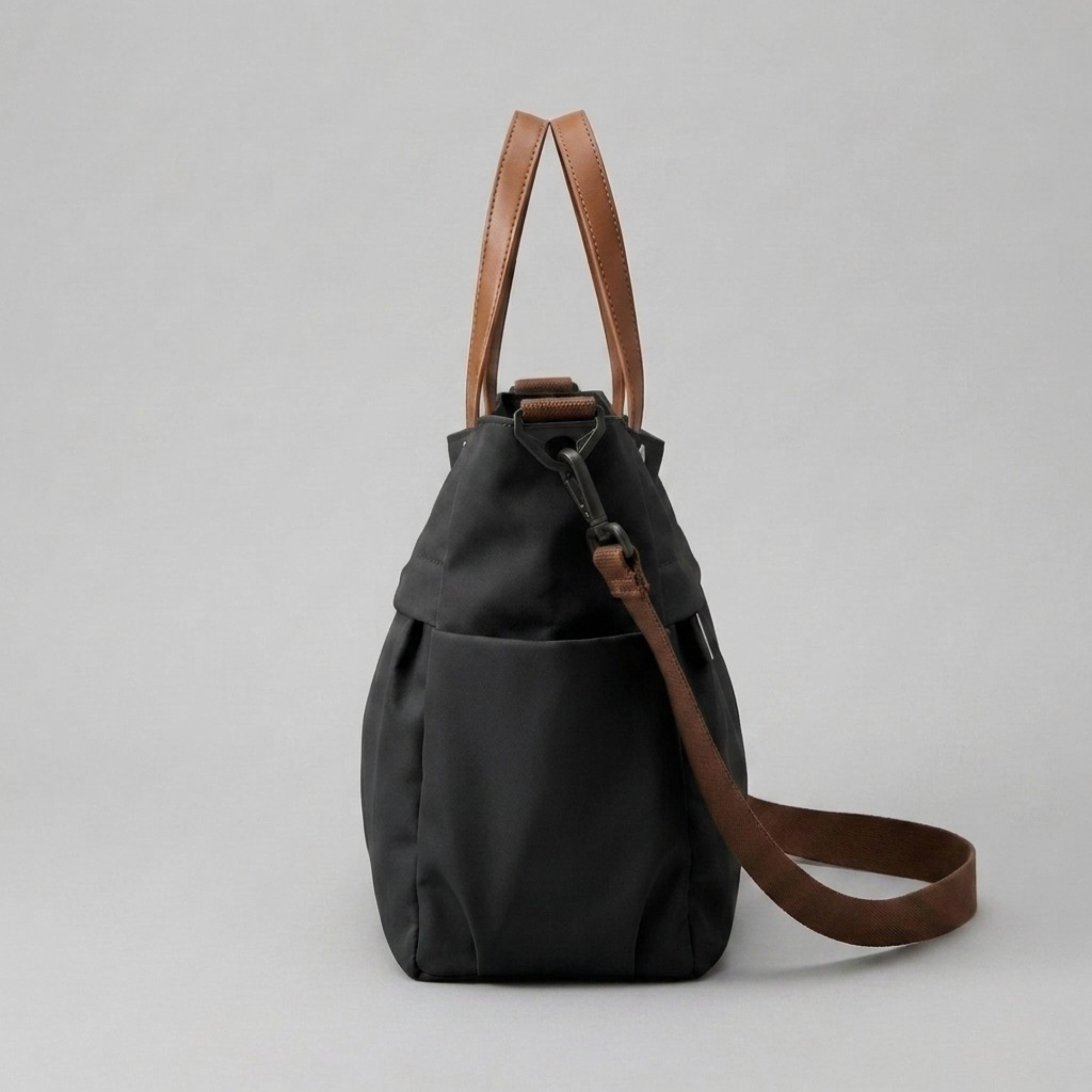 Bolso Tote de Nylon de Hombro con Bolsillos Gran Capacidad para Trabajo y Uso Diario