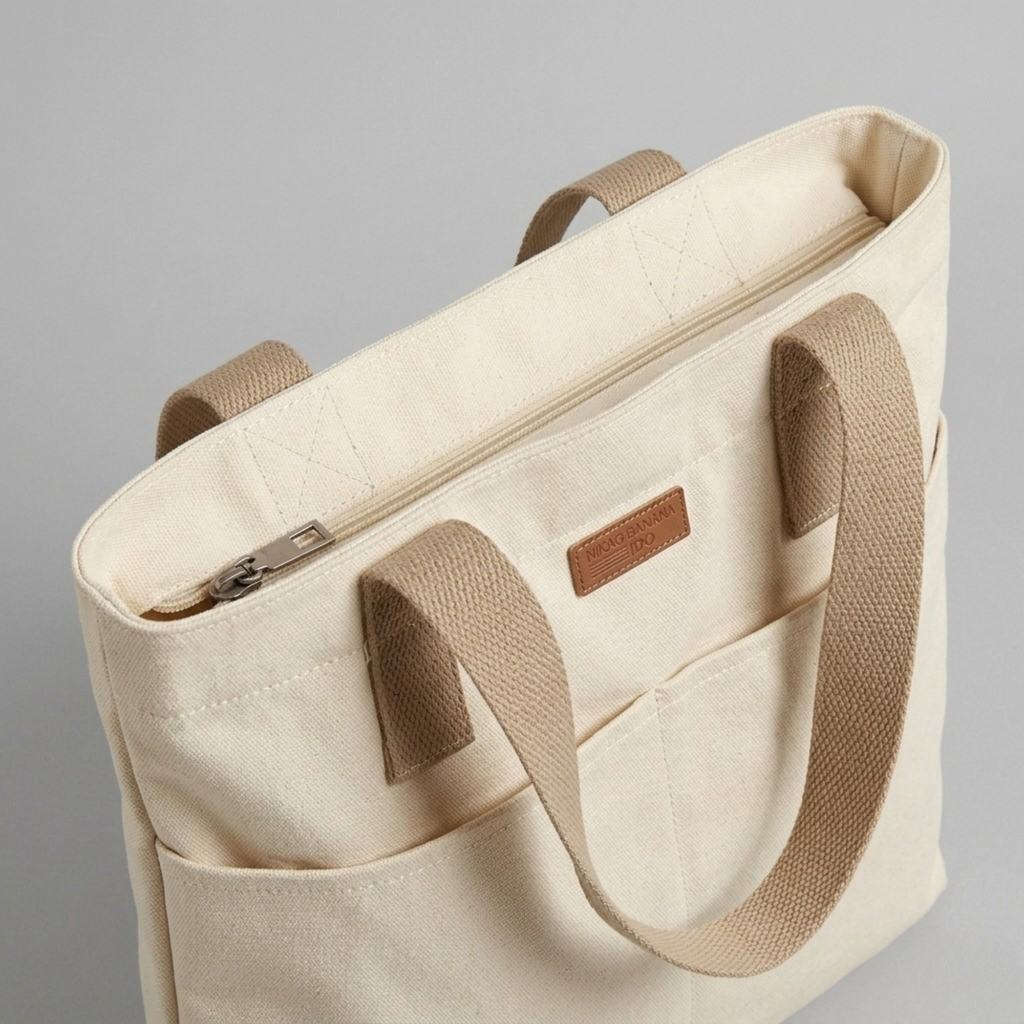 Bolso Tote de Lona de Hombro Casual Unisex de Trabajo y Diario