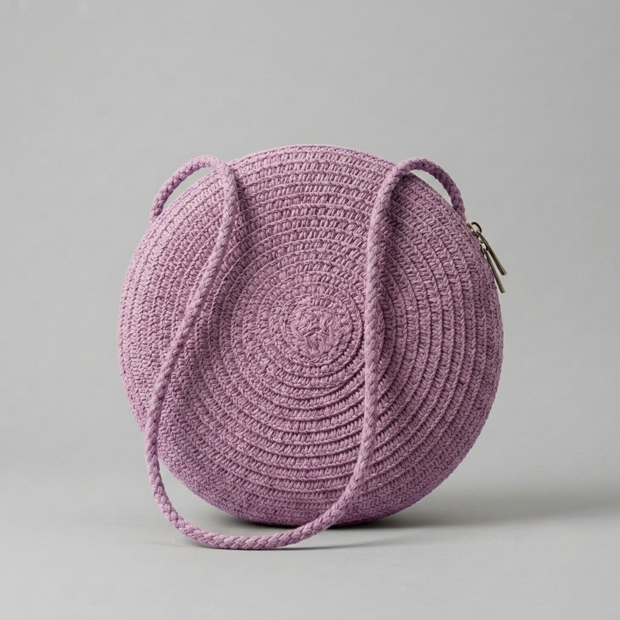 Bolso de Paja Redondo de Playa Bohemio