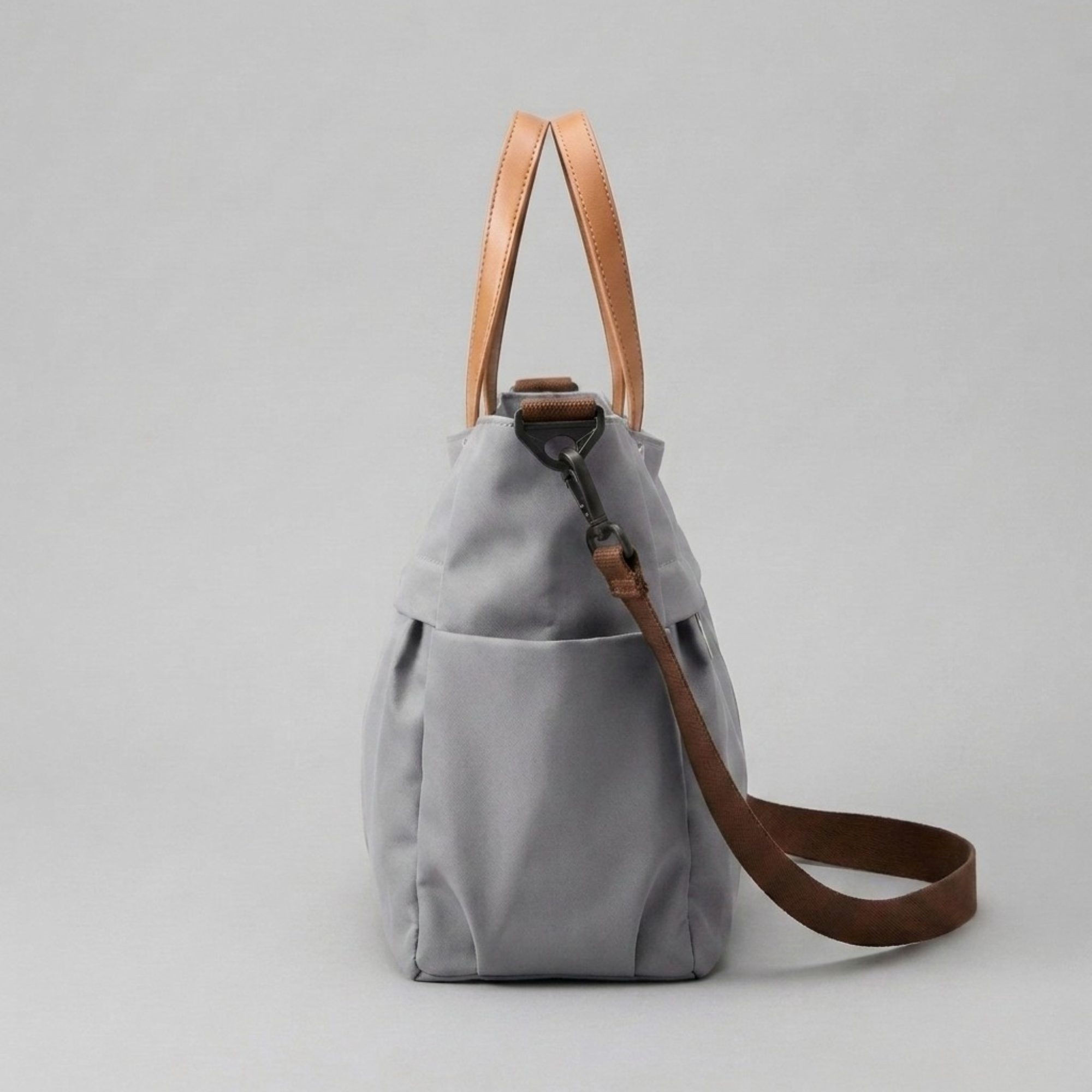 Bolso Tote de Nylon de Hombro con Bolsillos Gran Capacidad para Trabajo y Uso Diario