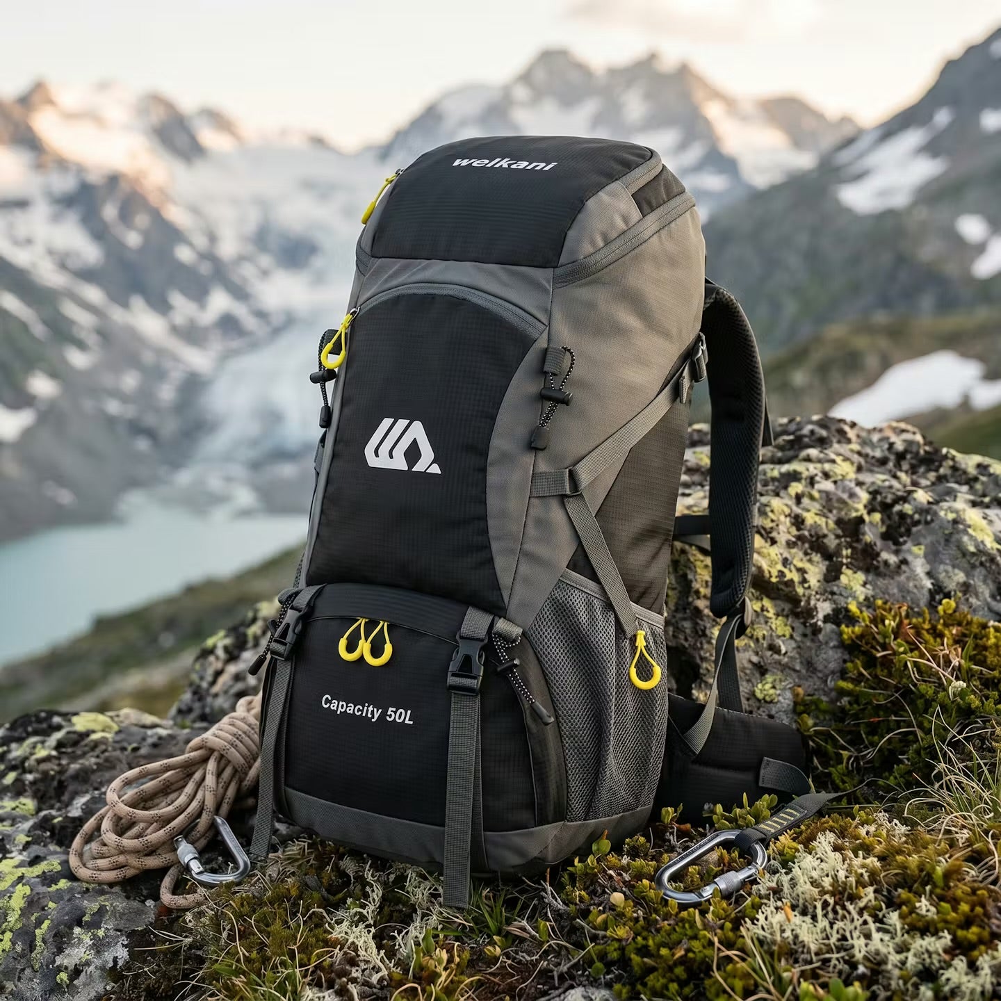 Mochila 50L Impermeable para Trekking
