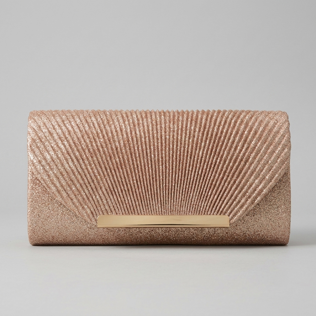 Bolso de Fiesta Clutch con Lentejuelas y Cadena para Boda y Noche