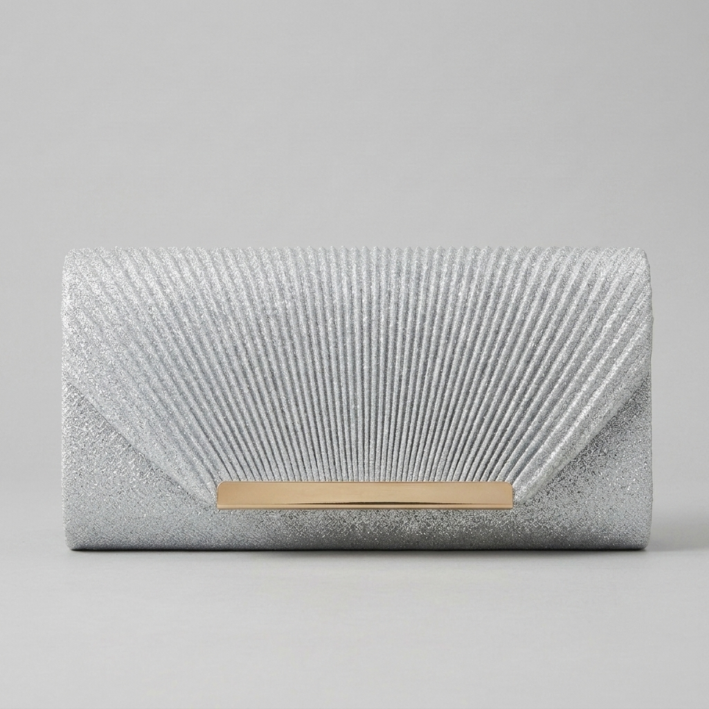 Bolso de Fiesta Clutch con Lentejuelas y Cadena para Boda y Noche