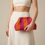 Bolso de Fiesta Clutch de Ganchillo Nube Fruncido para Verano