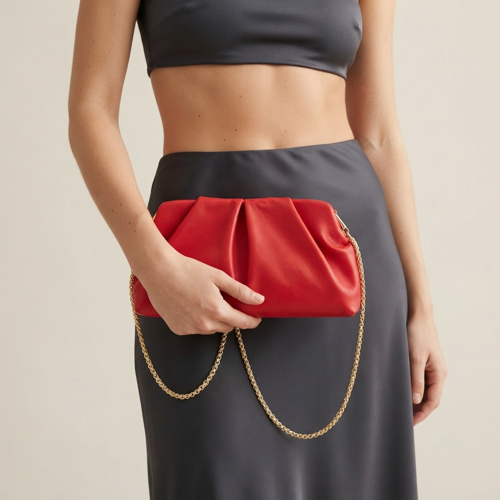 Bolso de Fiesta con Cadena Tipo Clutch de Noche para Boda y Fiesta