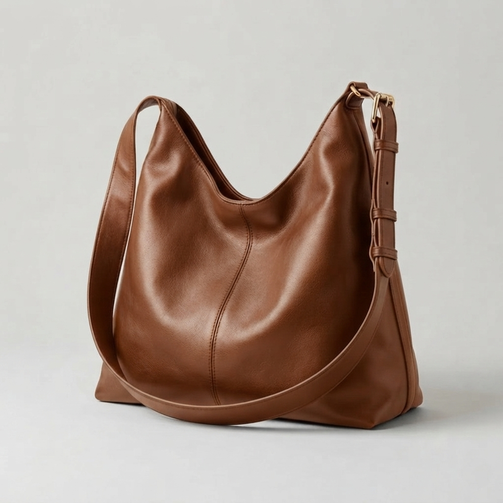 Bolso de Hombro Hobo Mujer de Piel Estilo Retro de Gran Capacidad