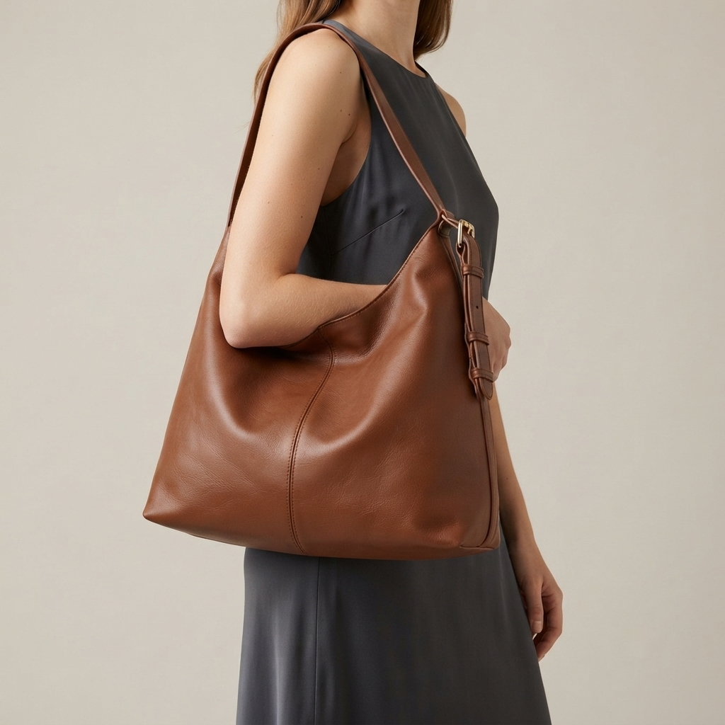 Bolso de Hombro Hobo Mujer de Piel Estilo Retro de Gran Capacidad