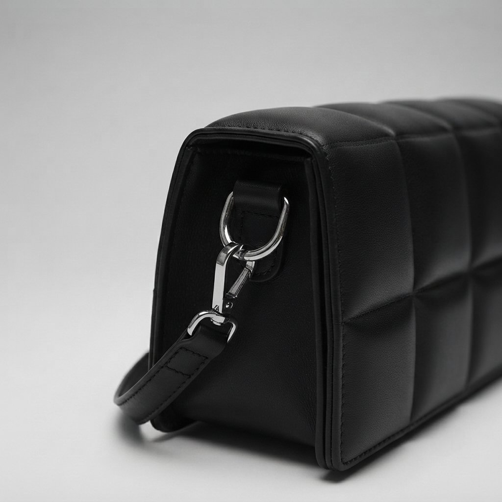 Bolso Bandolera Pequeño de Mujer en Piel a Cuadros Estilo Diseñador