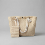 Bolso de Playa Tote de Rafia Grande Tejido a Mano