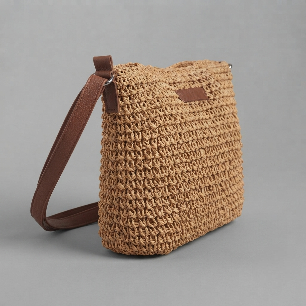 Bolso de Playa de Rafia Bandolera para Mujer