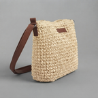 Bolso de Playa de Rafia Bandolera para Mujer