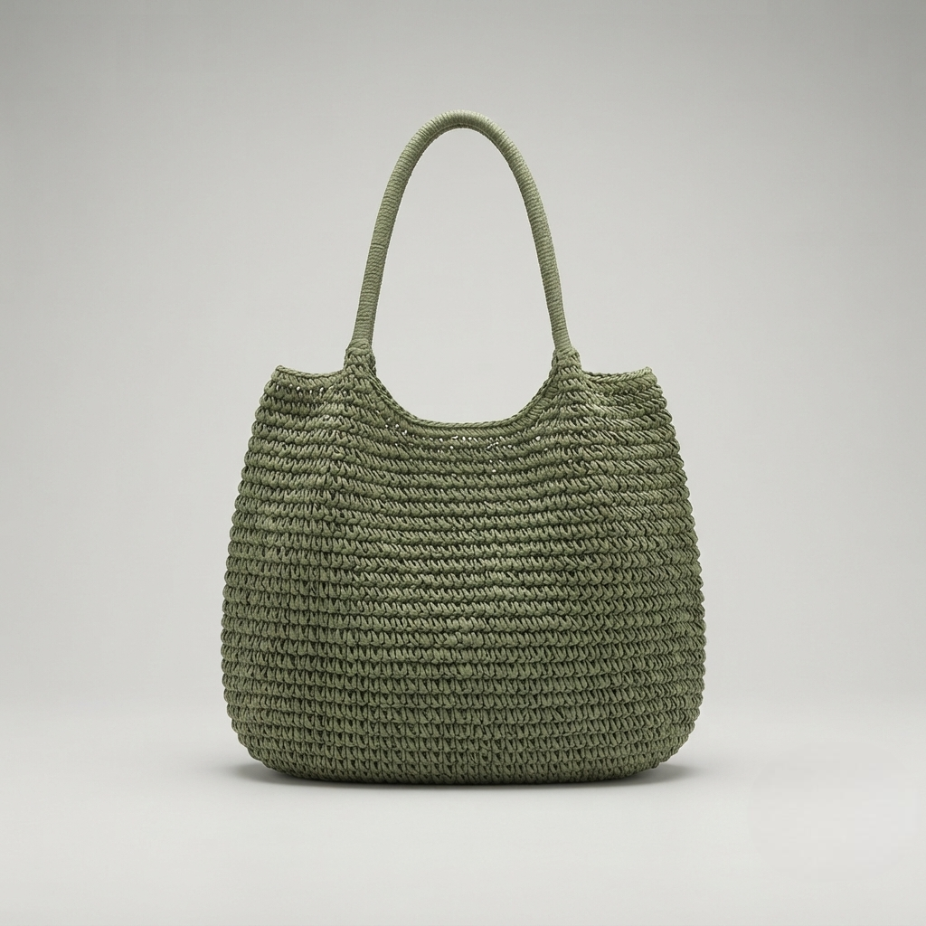 Bolso de Playa Tote de Rafia Tejida