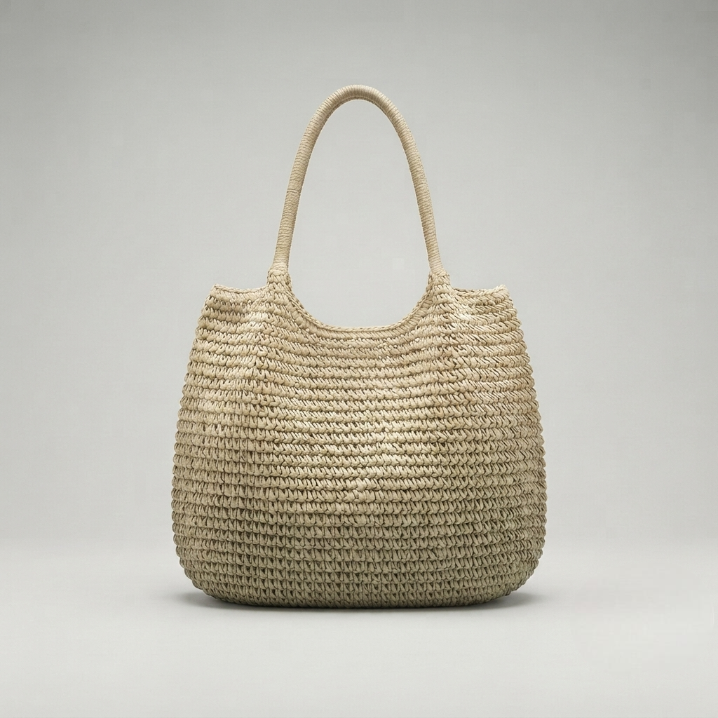 Bolso de Playa Tote de Rafia Tejida