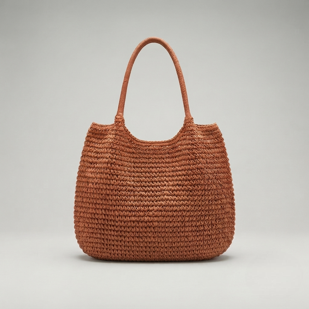 Bolso de Playa Tote de Rafia Tejida