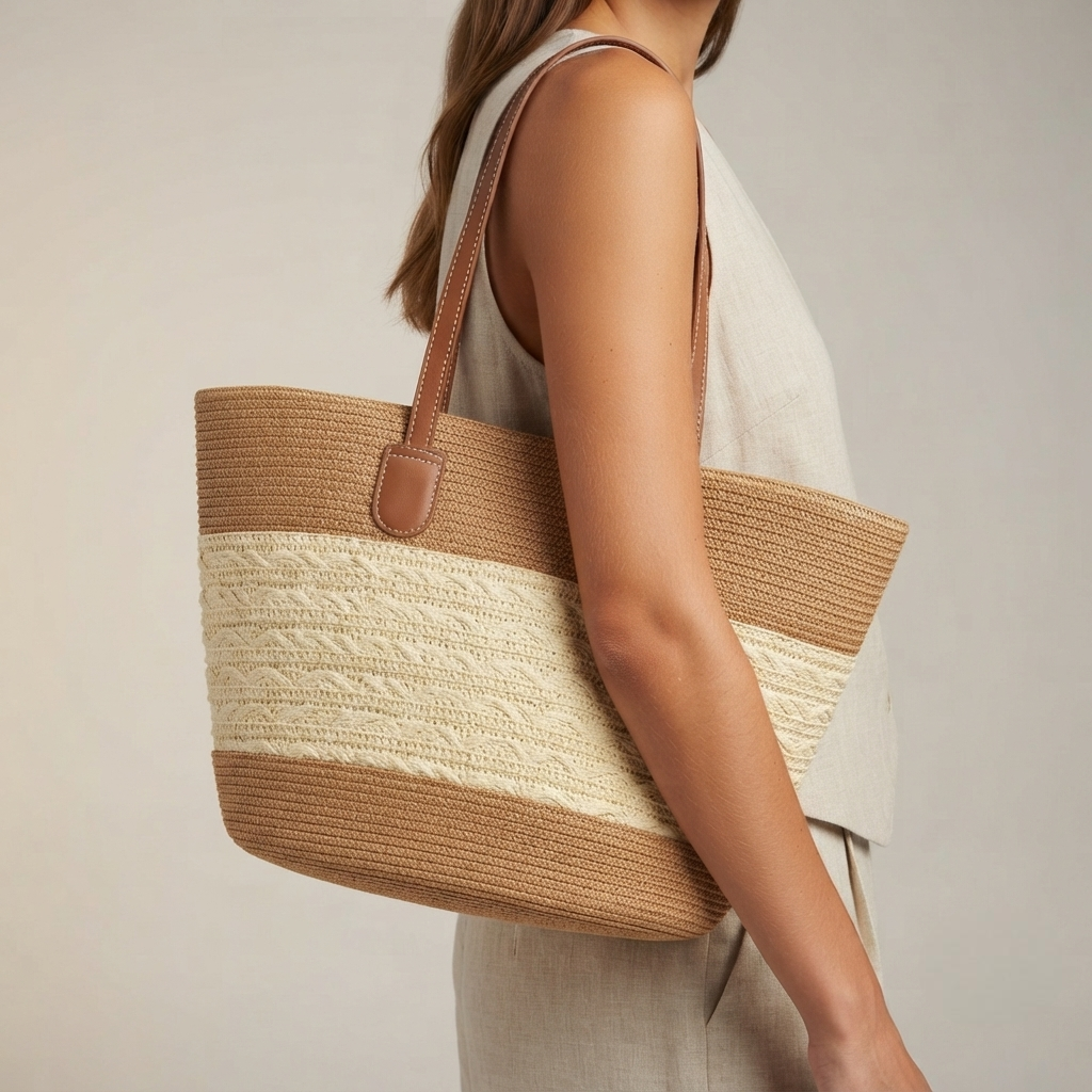 Bolso de Playa Capazo de Paja Grande