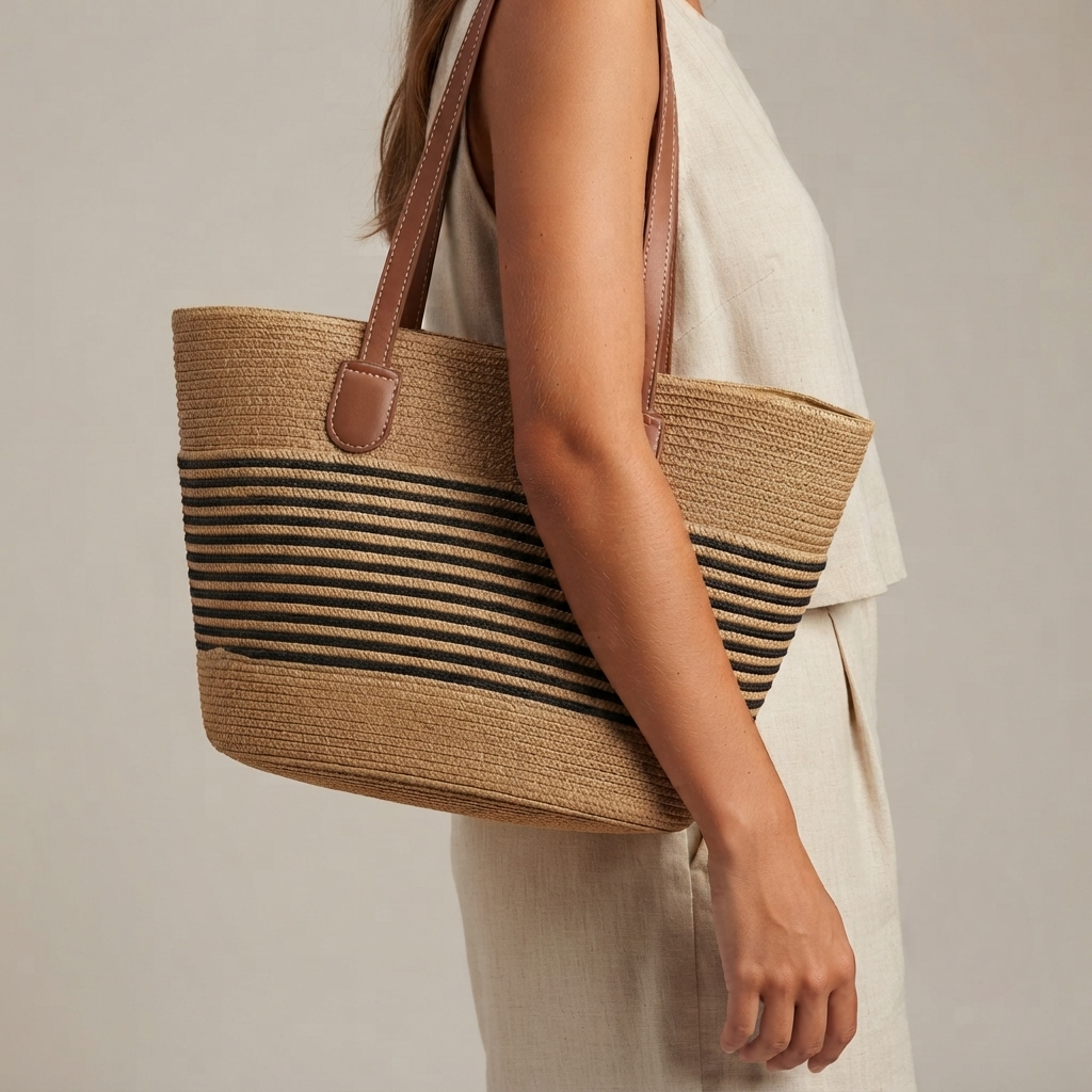 Bolso de Playa Capazo de Paja Grande