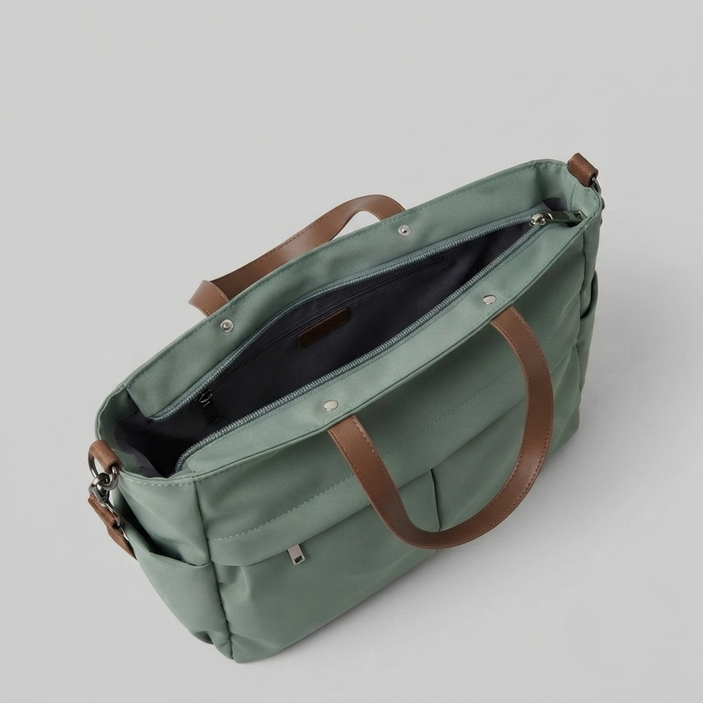 Bolso Tote de Nylon de Hombro con Bolsillos Gran Capacidad
