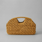 Bolso de Playa de Mano Tipo Clutch de Rafia para Verano